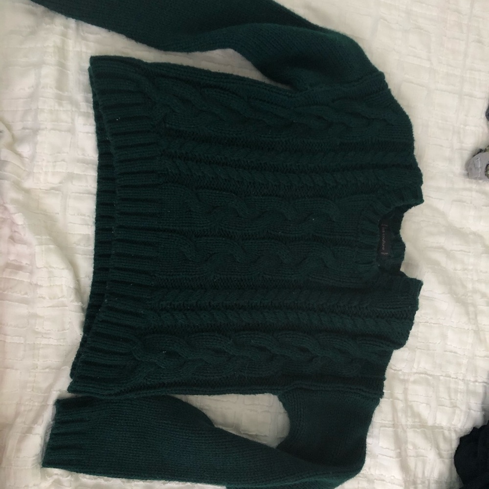 Dark Green cropped sweater